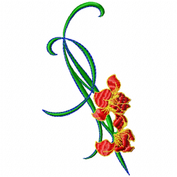 Flowers And Tree Embroidery Design 1 Flowers And Tree Embroidery Design 1